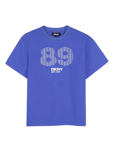 Dkny Kids' Number-print T-shirt In Blue