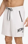 Dkny Ny Core Volley Swim Trunks In White