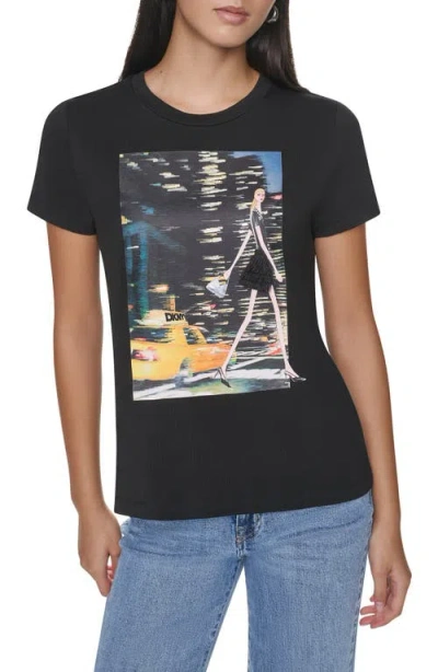 Dkny Nyc Nights Graphic T-shirt In Multi