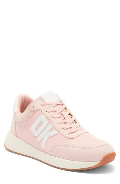 Dkny Oaks Logo Applique Athletic Lace Up Sneakers, Created For Macy's In Pale Blush