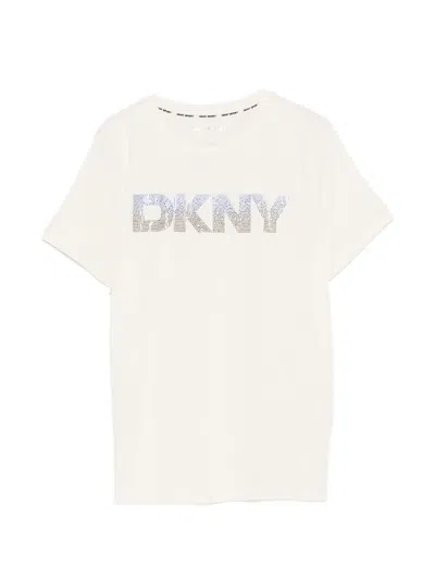 Dkny Ombre Rhinestone T-shirt In Neutral