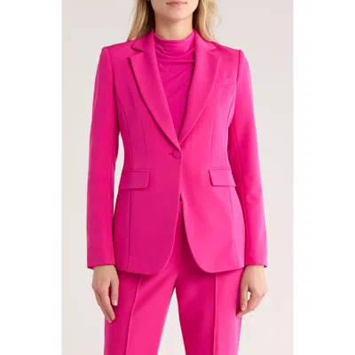 Dkny One-button Suit Blazer In Pink