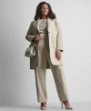 Dkny One Button Topper Pull On Elastic Back Pant In Ivory