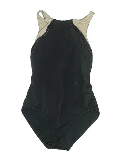 Pre-owned Dkny One Piece Swimsuit In Black