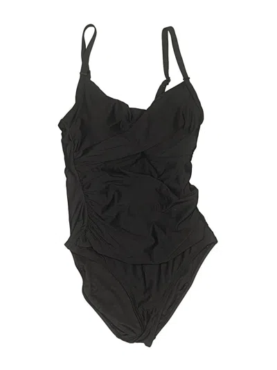 Pre-owned Dkny One Piece Swimsuit In Black