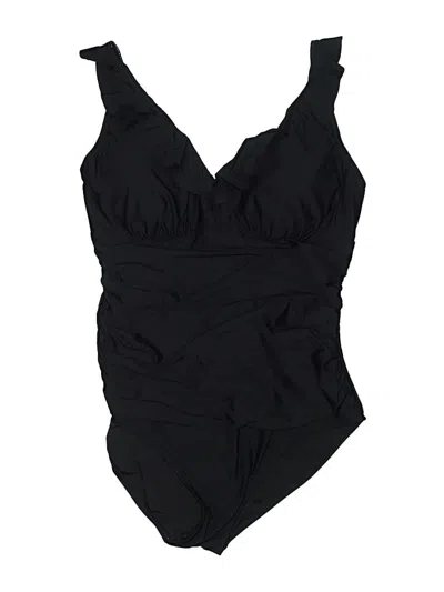 Pre-owned Dkny One Piece Swimsuit In Black