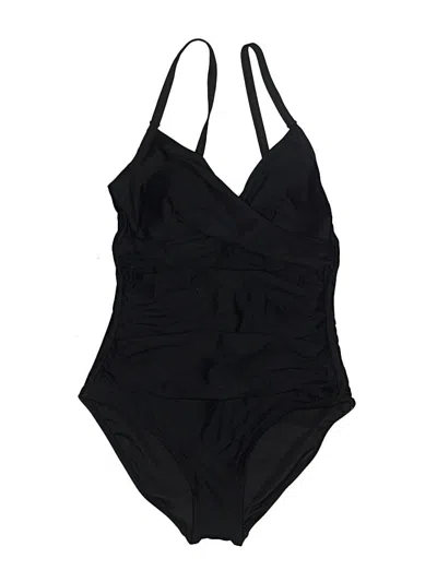 Pre-owned Dkny One Piece Swimsuit In Black