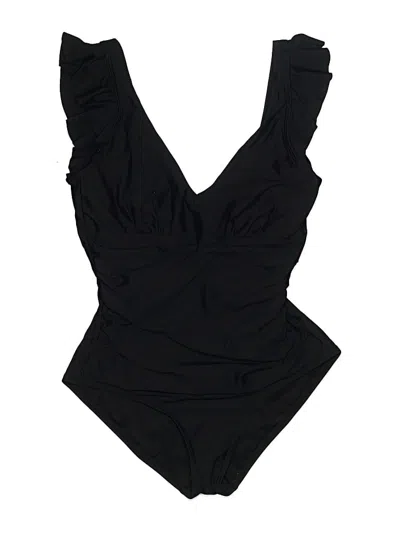 Pre-owned Dkny One Piece Swimsuit In Black