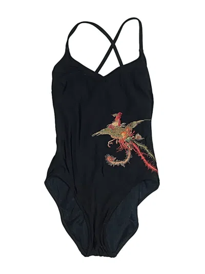 Pre-owned Dkny One Piece Swimsuit In Black