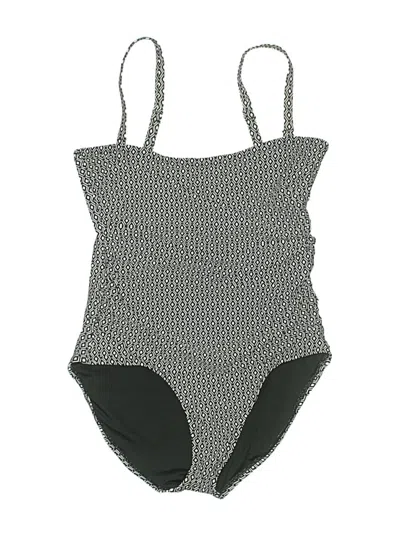 Pre-owned Dkny One Piece Swimsuit In Gray