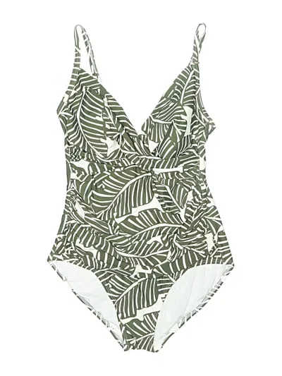Pre-owned Dkny One Piece Swimsuit In Green