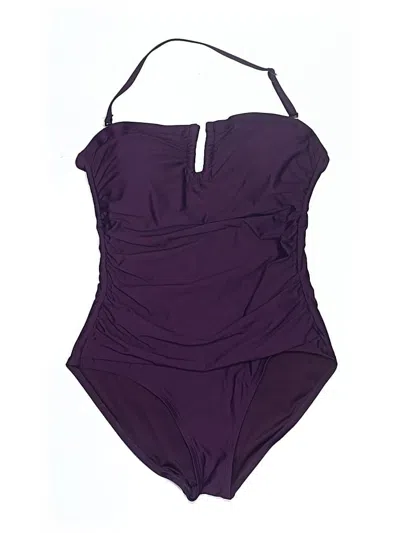 Pre-owned Dkny One Piece Swimsuit In Purple