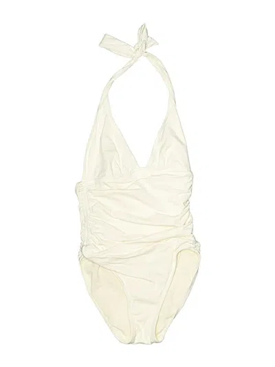 Pre-owned Dkny One Piece Swimsuit In White