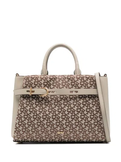Dkny Onyx Satchel In Brown