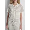 Dkny Open Stitch Button-up Shirt In White