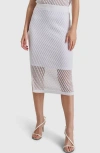 Dkny Open Stitch Skirt In White