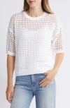 Dkny Open Stitch Sweater In White