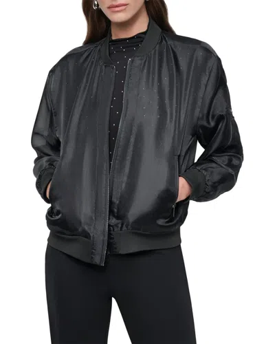 Dkny Organza Jacket In Black