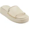 Dkny Orion Mesh Platform Slide Sandal In Neutral