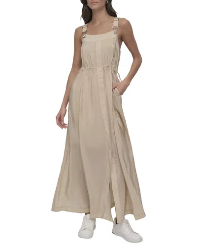 Dkny Overall Dress In Brown