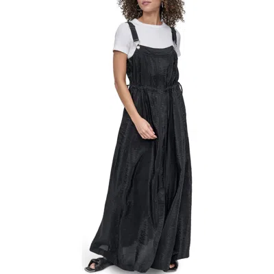 Dkny Overall Maxi Dress In Black