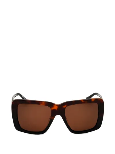 Dkny Oversized Square-frame Sunglasses In Brown