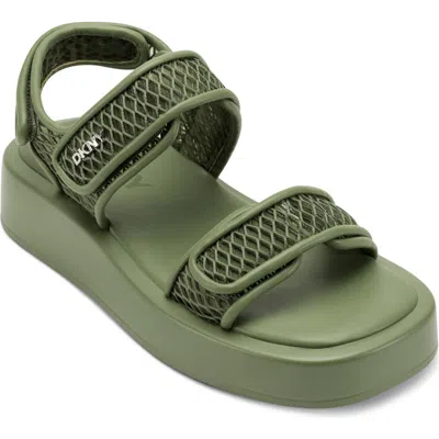 Dkny Owyn Platform Sandal In Green