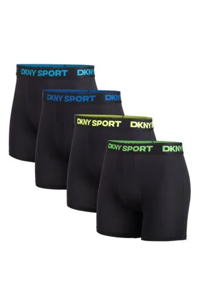 Dkny Pack Of 4 Boxer Briefs In Black