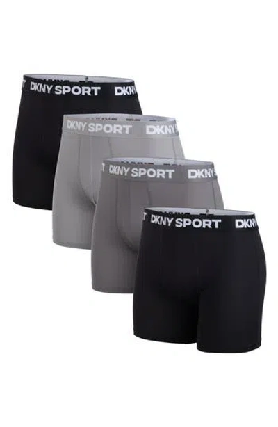 Dkny Pack Of 4 Boxer Briefs In Gray