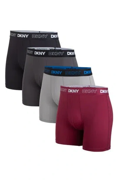 Dkny Pack Of Four Boxer Briefs In Multi