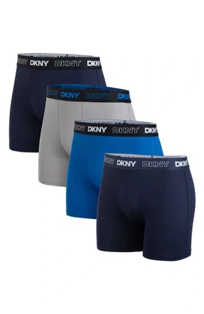 Dkny Pack Of Four Boxer Briefs In Blue