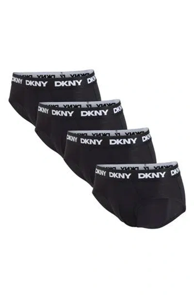 Dkny Pack Of Four Briefs In Black