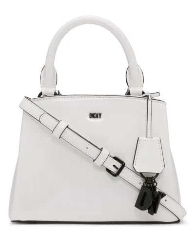 Dkny Paige Small Satchel Bag In Optic White