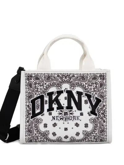 Dkny Paisley-print Tote Bag In White