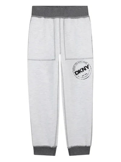 Dkny Kids' Panelled Tracksuit Bottoms In White