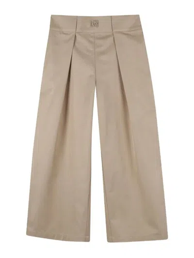Dkny Kids' Trousers With Logo In Neutral