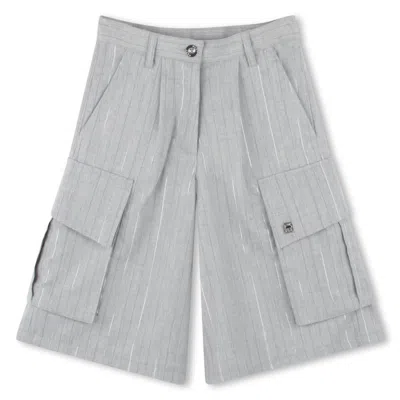 Dkny Kids' Trouseraloni Gessati In Grey