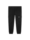 Dkny Logo-patch Cargo Pants In Black