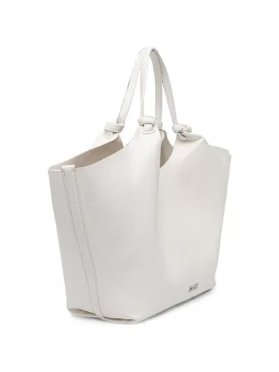 Dkny Paula Commuter Logo-plaque Knotted Tote Bag In White