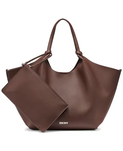 Dkny Paula Commuter Medium Sleek Tote In Brown