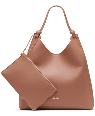 Dkny Paula Extra Large Hobo Bag In Brown