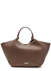 Dkny Paula Large Grained Leather Tote Bag In Brown