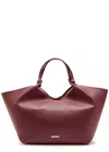 Dkny Paula Large Grained Leather Tote Bag In Burgundy
