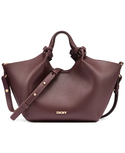Dkny Paula Medium Magnetic Snap Tote Bag In Sangria