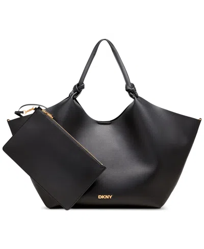 Dkny Paula Shopper Tote, Created For Macy's In Blk,gold