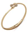 Dkny Pave Pear-shape Bypass Bangle Bracelet In White
