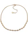 Dkny Pave Pear-shape Statement Necklace, 16" + 3" Extender In Burgundy