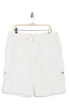 Dkny Peached Poplin Shorts In White