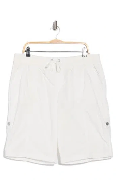 Dkny Peached Poplin Shorts In White