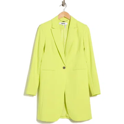 Dkny Peak Lapel Topper Blazer In Yellow